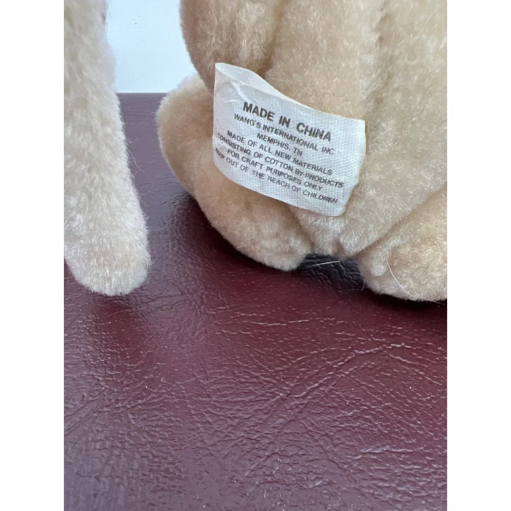 Vtg Wangs Int'l Jointed Plush Bunny Rabbit Pair Twins Pink Bow Floppy Ears‎ 5